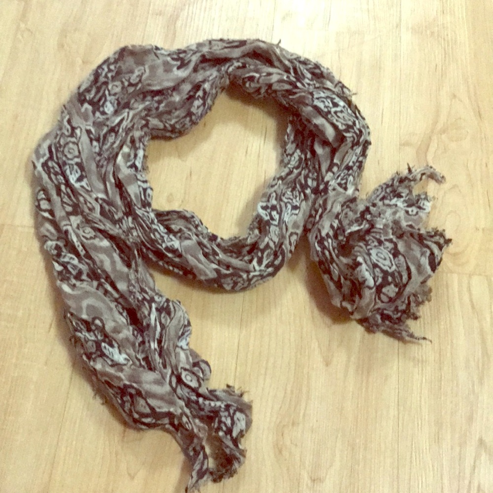 Tan patterned Scarf